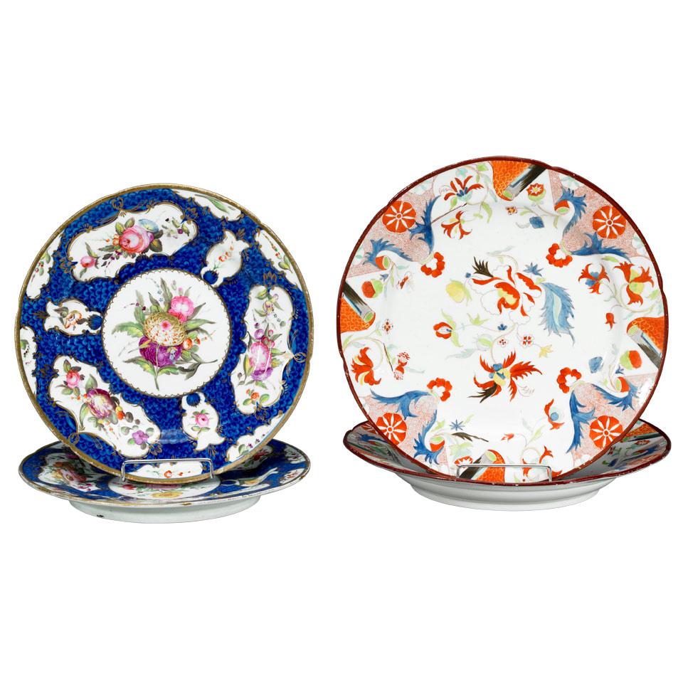 Two Pairs of Coalport Plates, early 19th century