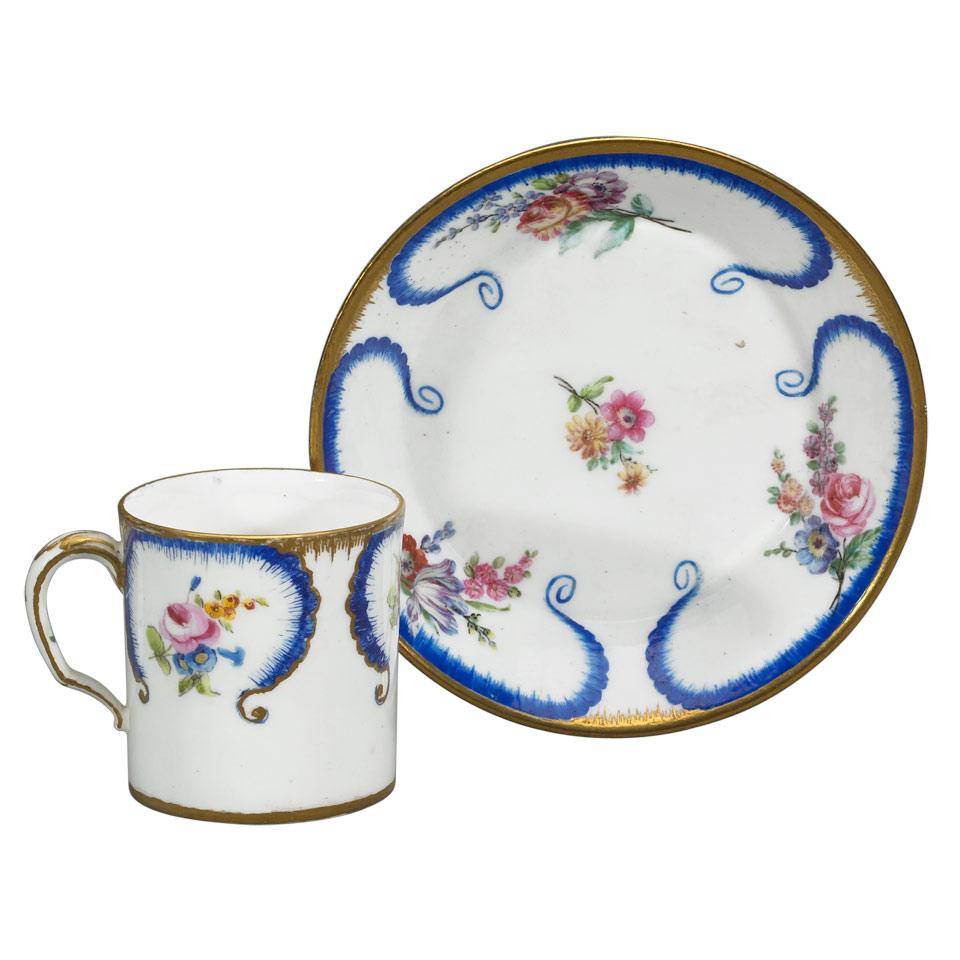 Sèvres Coffee Cup and Saucer, François le Vavasseur, 1768 and 1773