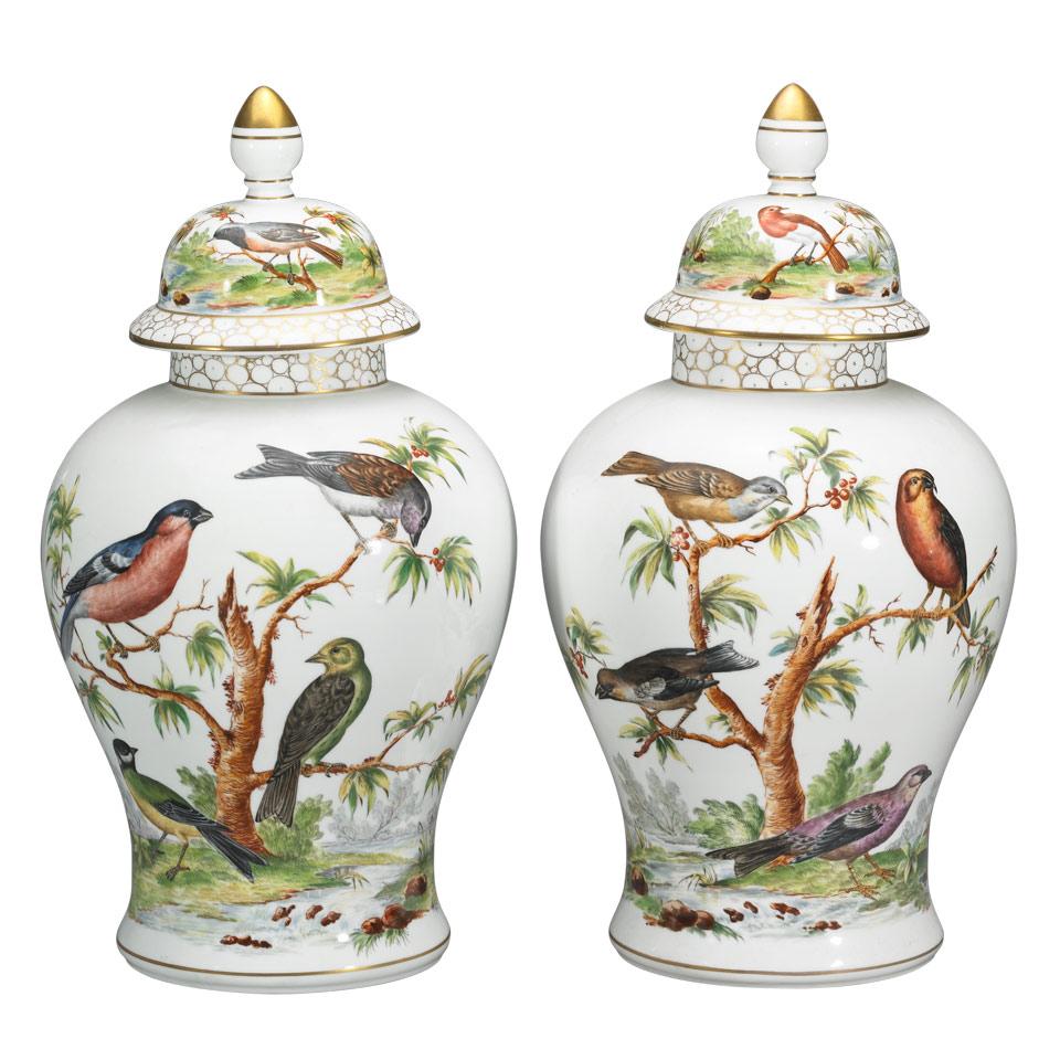 Pair of ‘Ludwigsburg’ Covered Vases, c.1900