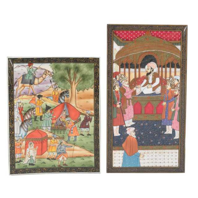 Ten South Asian Painted Miniatures on Ivory