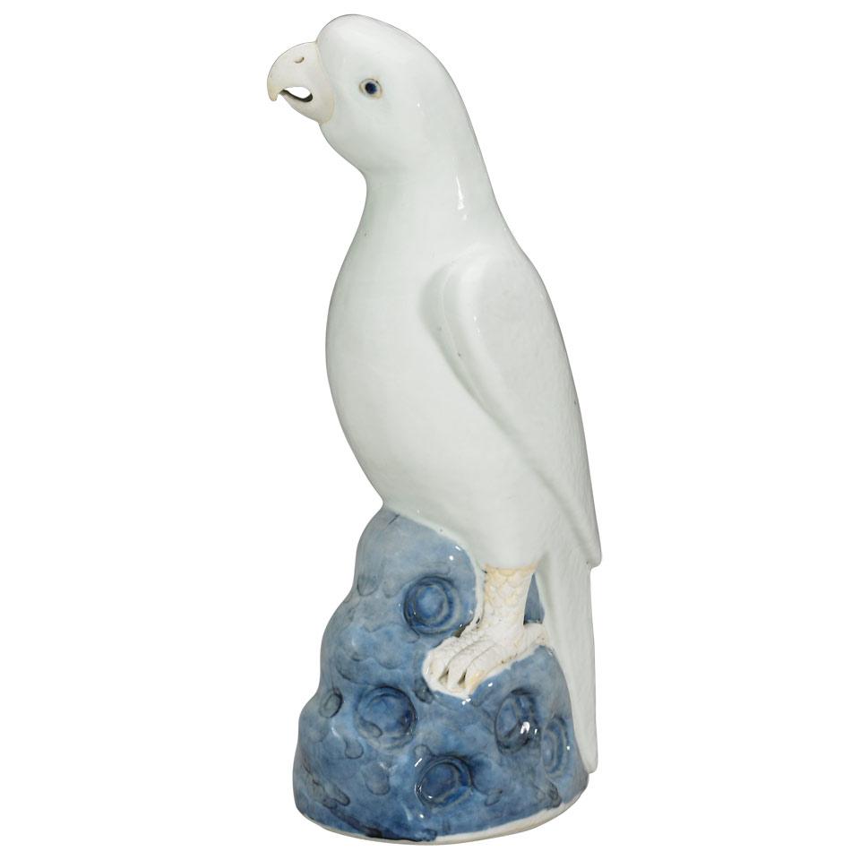 Export Blue and White Parrot, Qing Dynasty, 19th Century