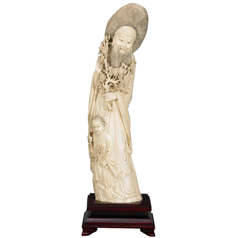 Large Ivory Carved Immortal