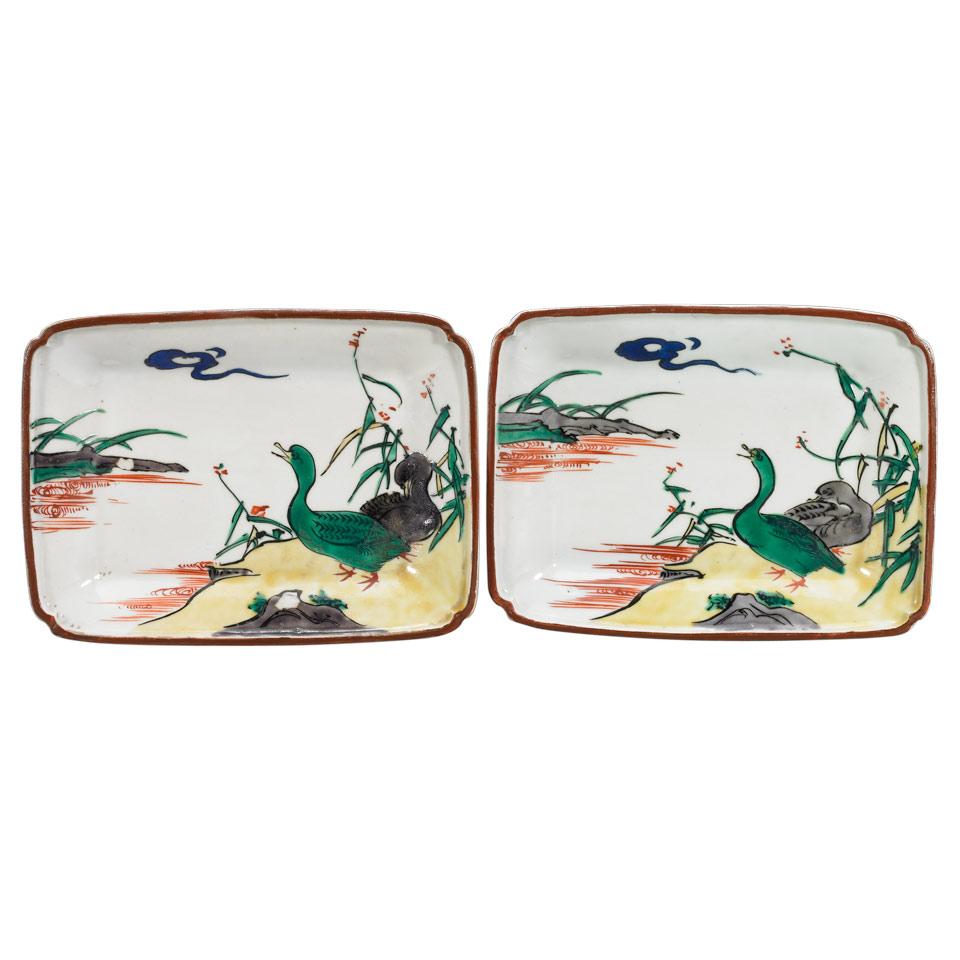 Pair of Kutani Dishes, Edo Period, 17th/18th Century