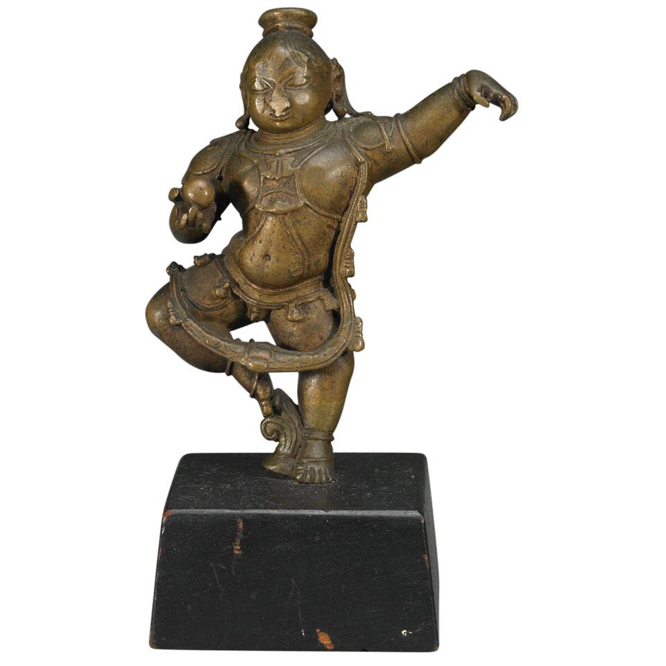 Bronze Figure of Dancing Krishna, Rajasthan, 19th Century