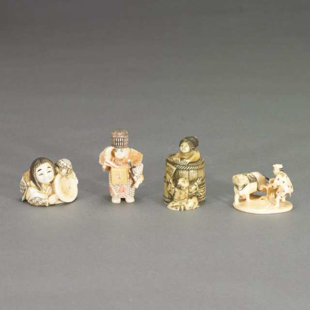 Seven Ivory Carved Netsukes