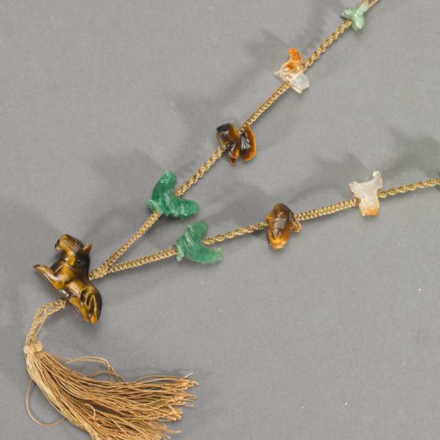 Two Chinese Hardstone Necklaces