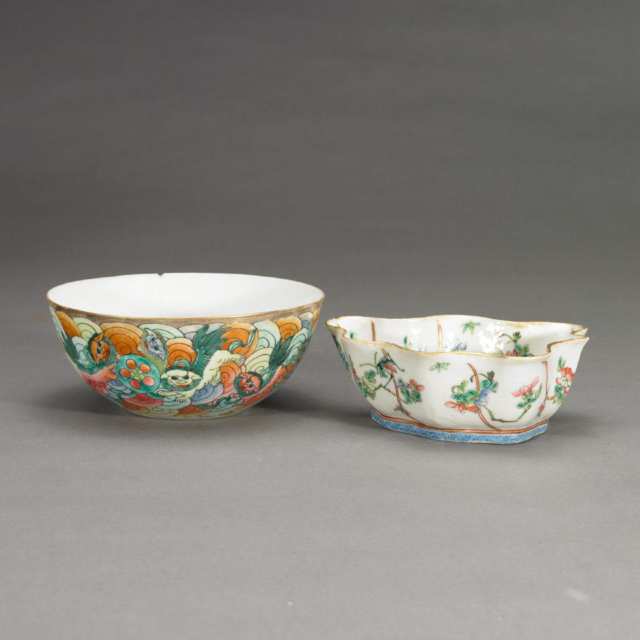 Four Famille Rose Bowls, Late Qing Dynasty, 19th/20th Century
