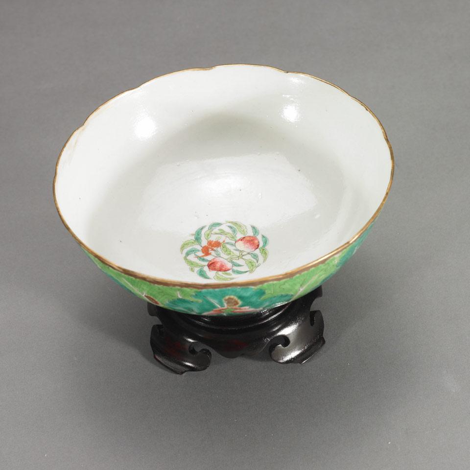 Famille Rose Cabbage Bowl, Jiaqing Mark, Qing Dynasty, Early 20th Century