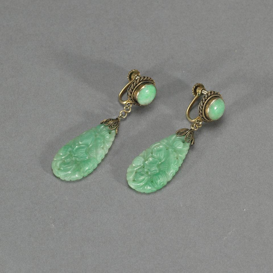 Pair of Jadeite Earrings
