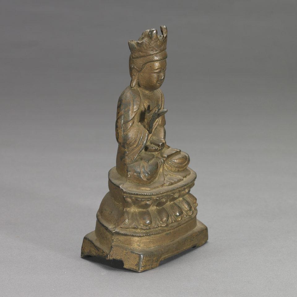 Cast Bronze Guanyin, Late Qing Dynasty, 19th Century