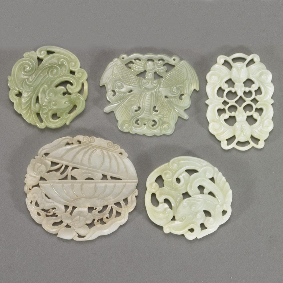 Five Pierced Jade Pendants