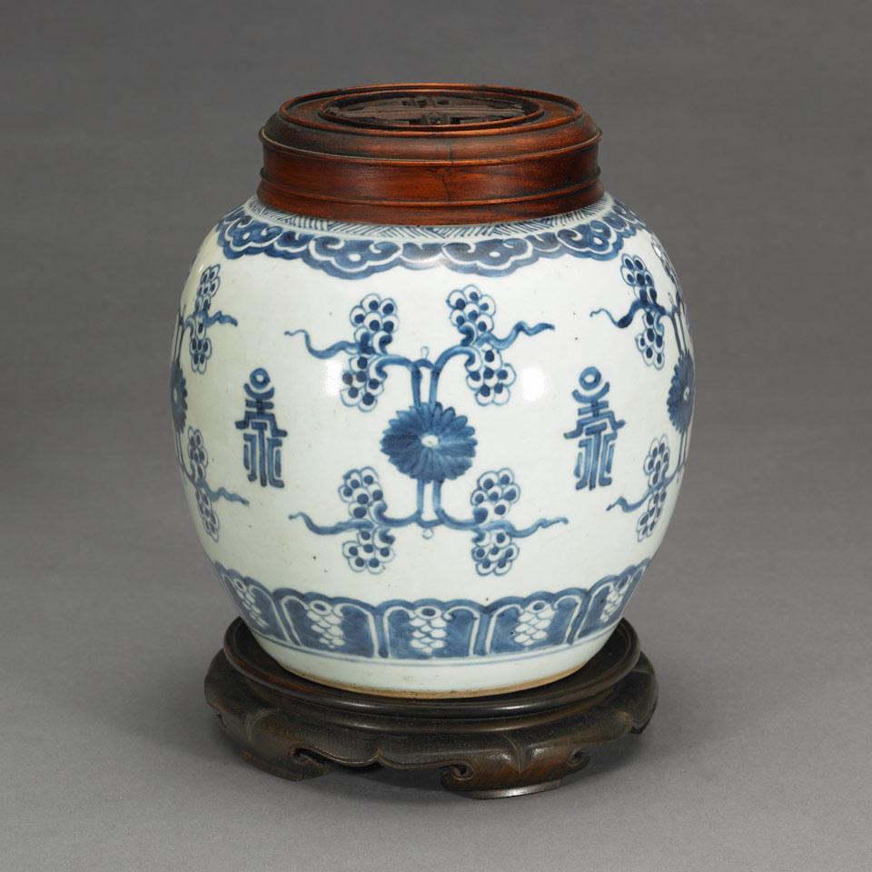 Blue and White Ginger Jar, Qing Dynasty, 19th Century