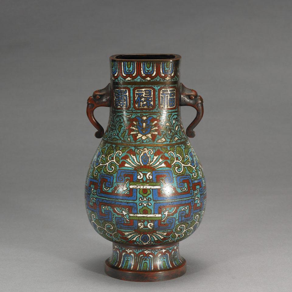Archaistic Cloisonné Vase, Japan, Early 20th century 