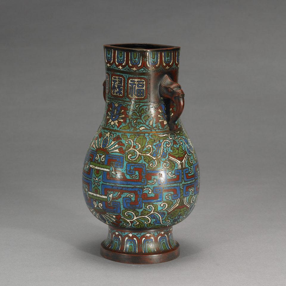 Archaistic Cloisonné Vase, Japan, Early 20th century 