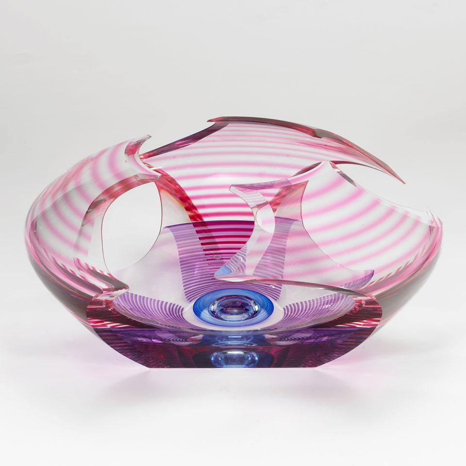 Michael David (American, b.1953) and Kit Karbler (American, b.1954), Vortex, Glass Sculpture, 1998