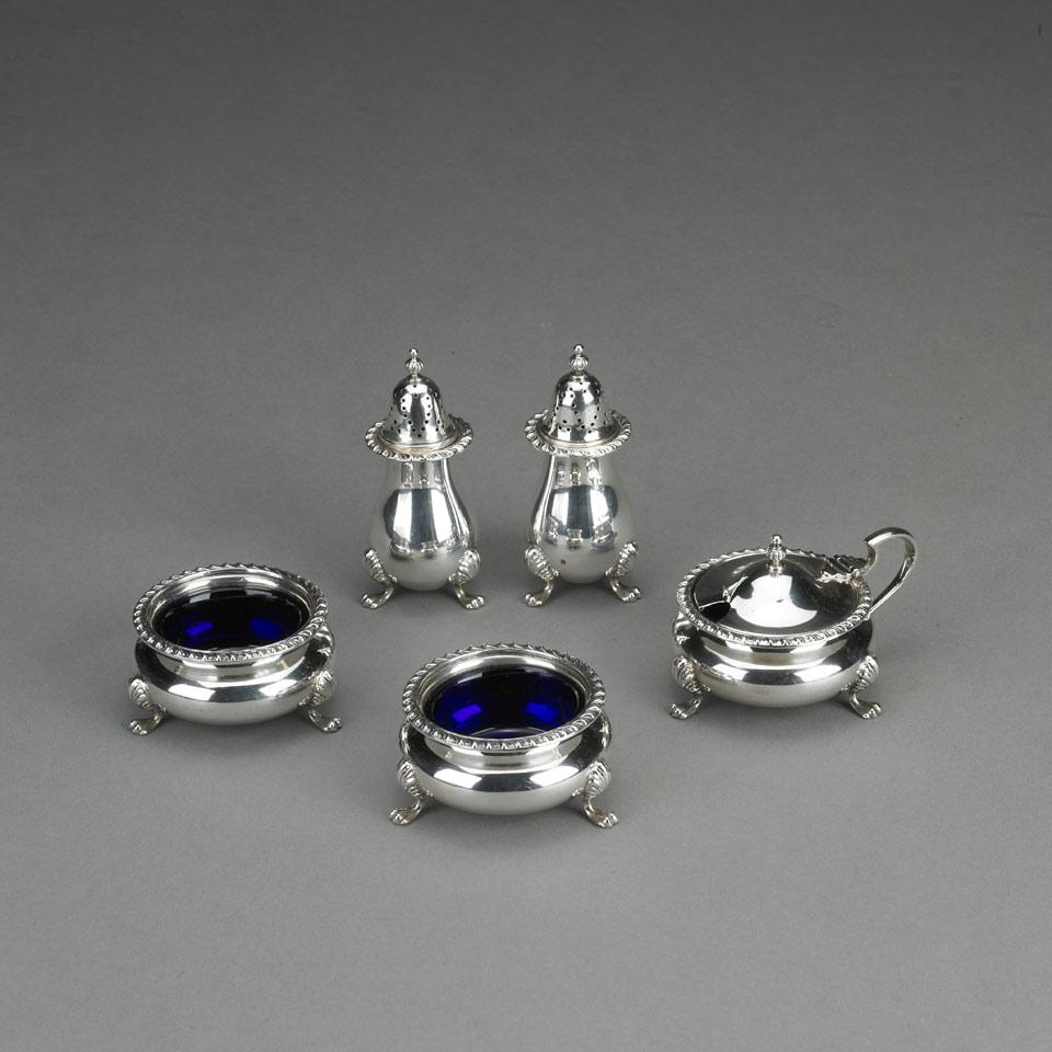 Canadian Silver Condiment Set, Henry Birks & Sons, Montreal, Que., 1945