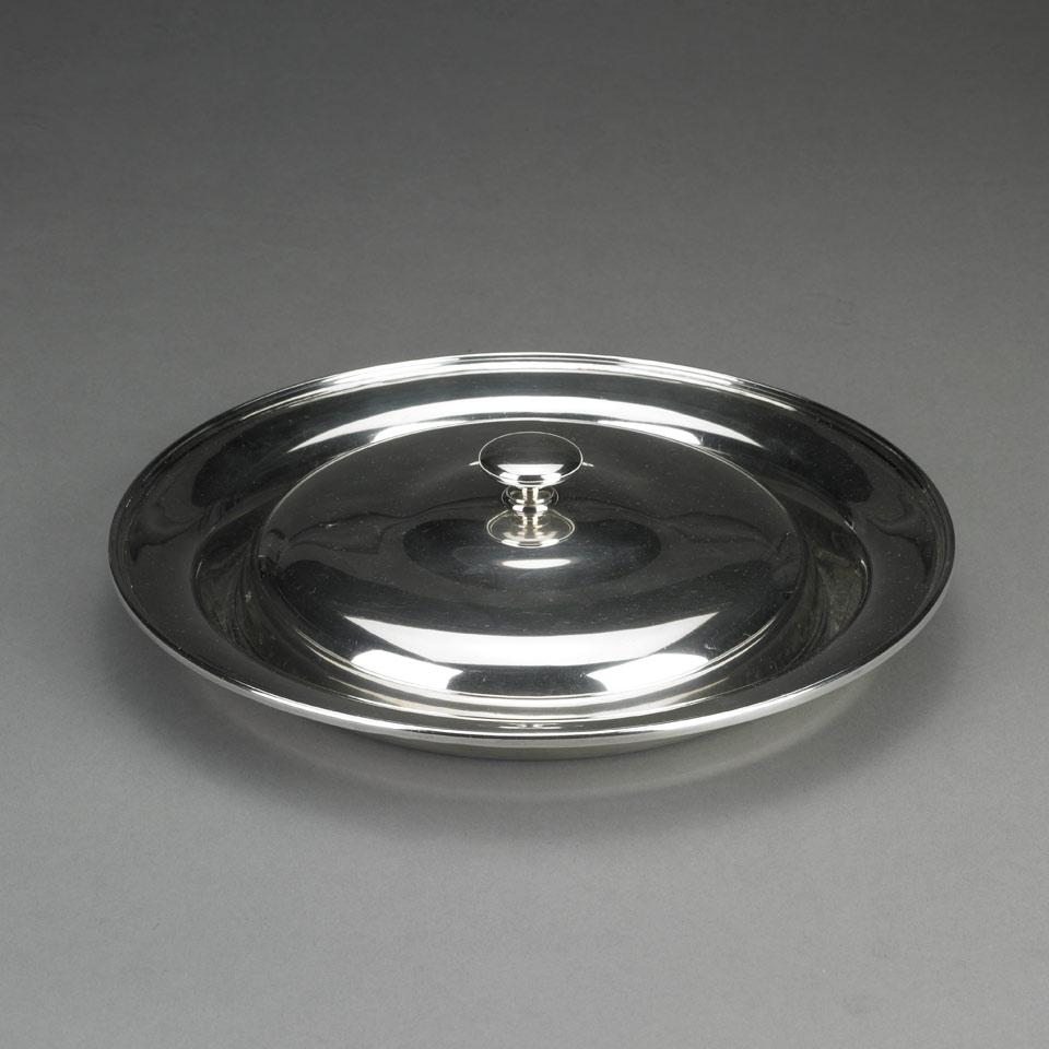 Canadian Silver Circular Chop Dish and Cover, Henry Birks & Sons, Montreal, Que., 1931