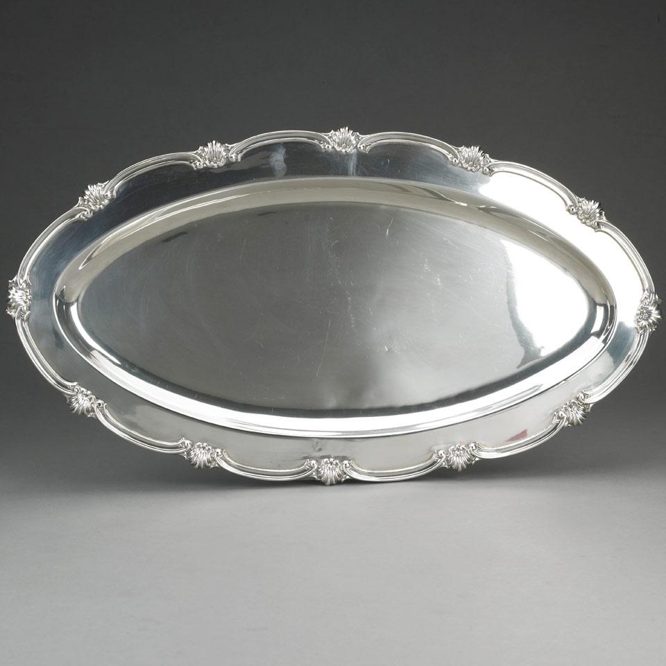Peruvian Silver Oval Platter, Carlo Mario Camusso, Lima, 20th century