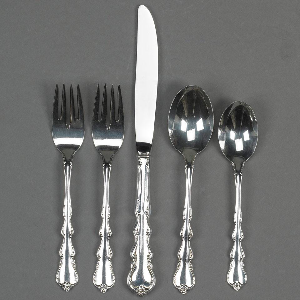 American Silver ‘Angelique’ Pattern Flatware Service, International Silver Co., Meriden, Ct., 20th century