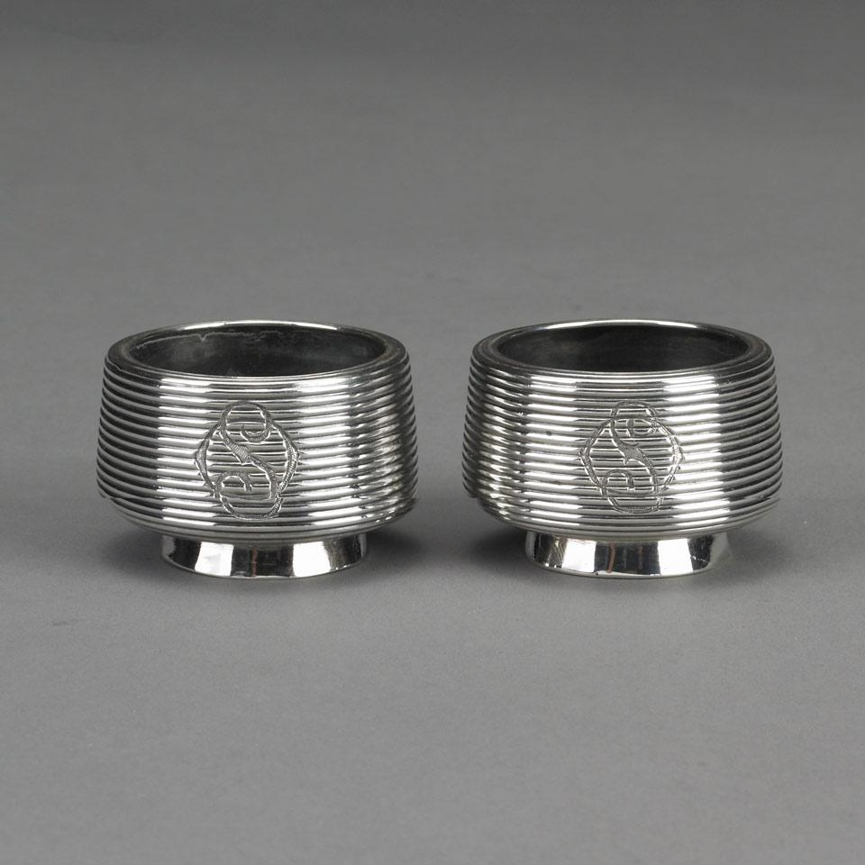 Pair of Russian Silver Salts, probably Syen Myasoyudov, Moscow, 1890
