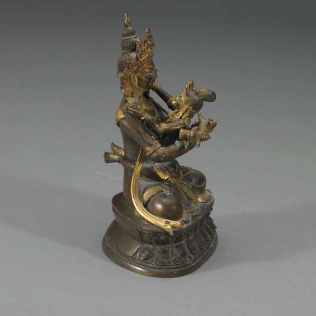 Parcel Gilt Bronze Bodhisattva