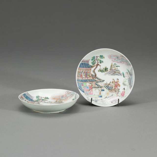 Pair of Famille Rose Dishes