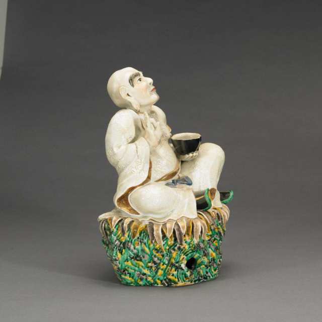 Porcelain Figure of a Seated Lohan