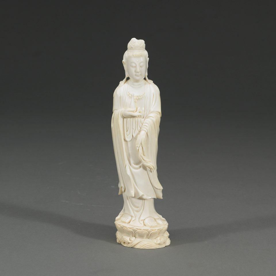 Ivory Carved Figure of Guanyin