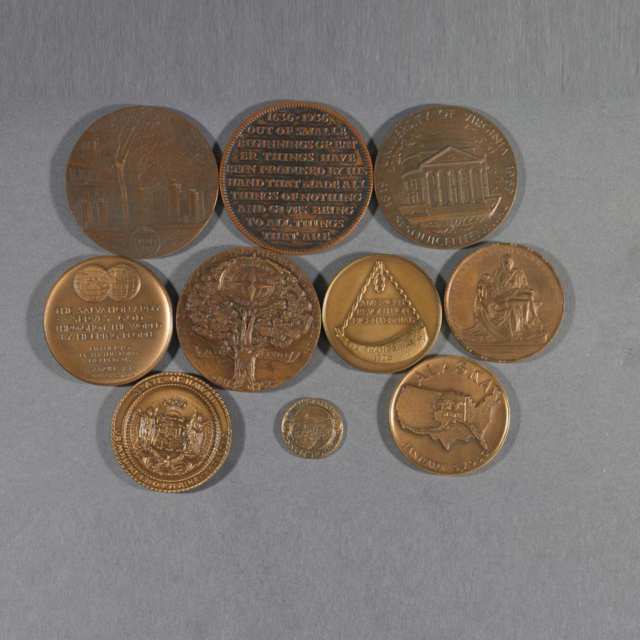 Group of American Commemorative Bronze Medals, 20th century