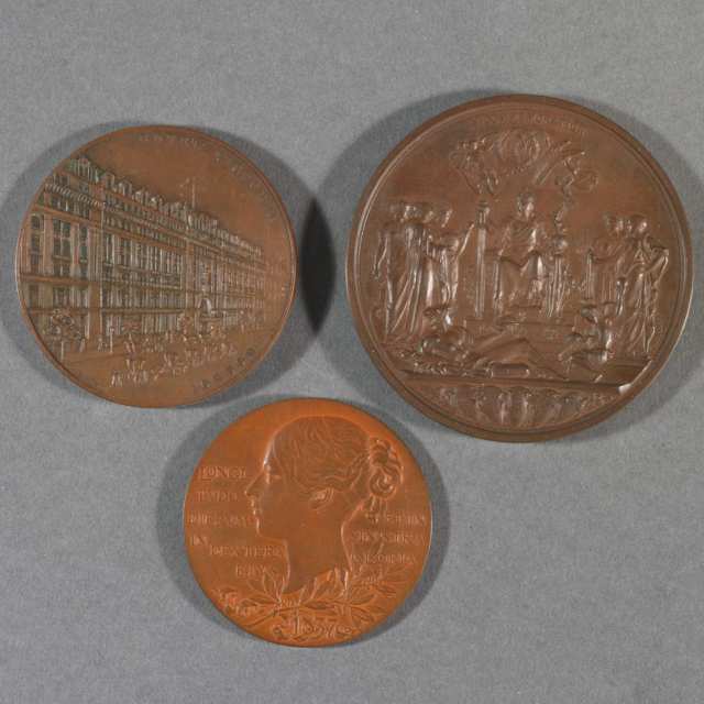 British Monarchy, Three Commemorative Copper Medals