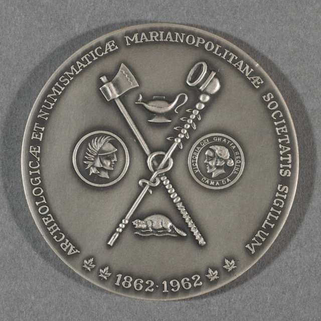Numismatic and Antiquarian Society of Montreal, Silver Medal Centennial Commemortion, 1962