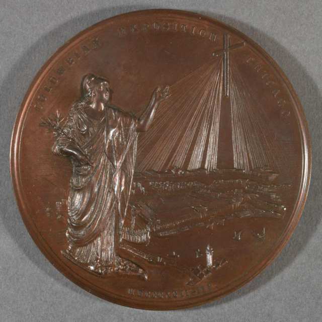 World’s Columbian Exposition, Chicago Worlds Fair, Large Commemorative Copper Medal, 1892