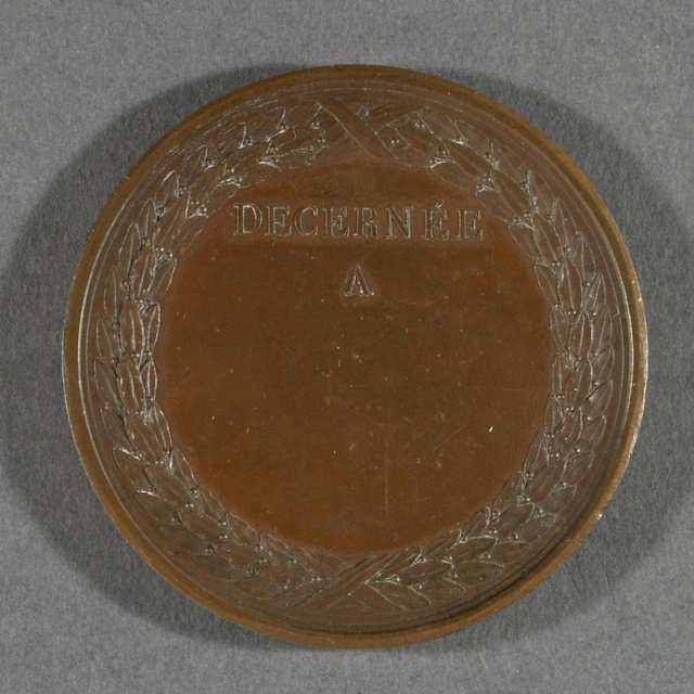 French Copper Societé D’Encouragement Medal, Tiolier