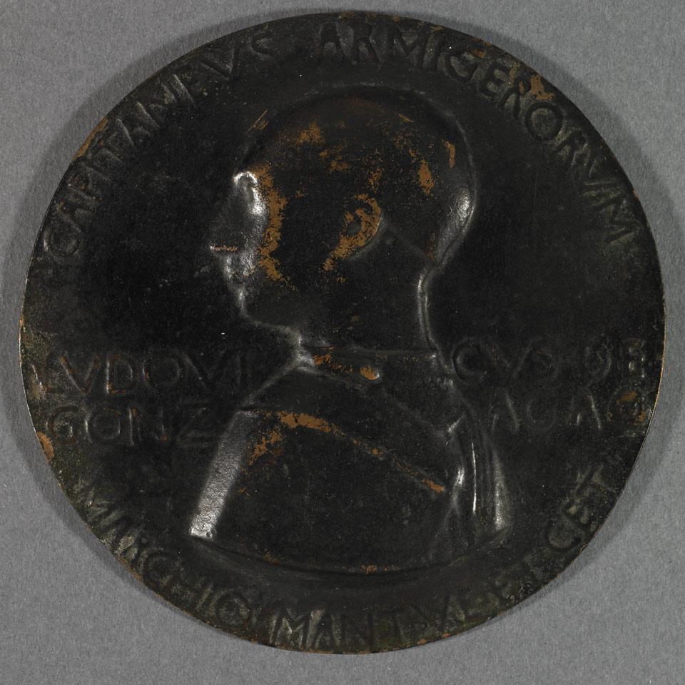 Antonio Pisano, called Pisanello  (Italian, 1380-1455), Uniface Bronze Medal for Ludovicus II de Gonzaga, 1450, later cast