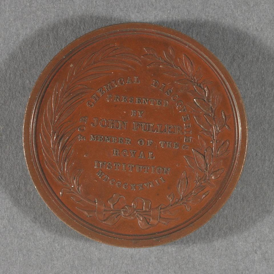 Science and Technology, John Fuller, Royal Institution, Copper Medal For Chemical Discoveries, W. Wyon, 1828