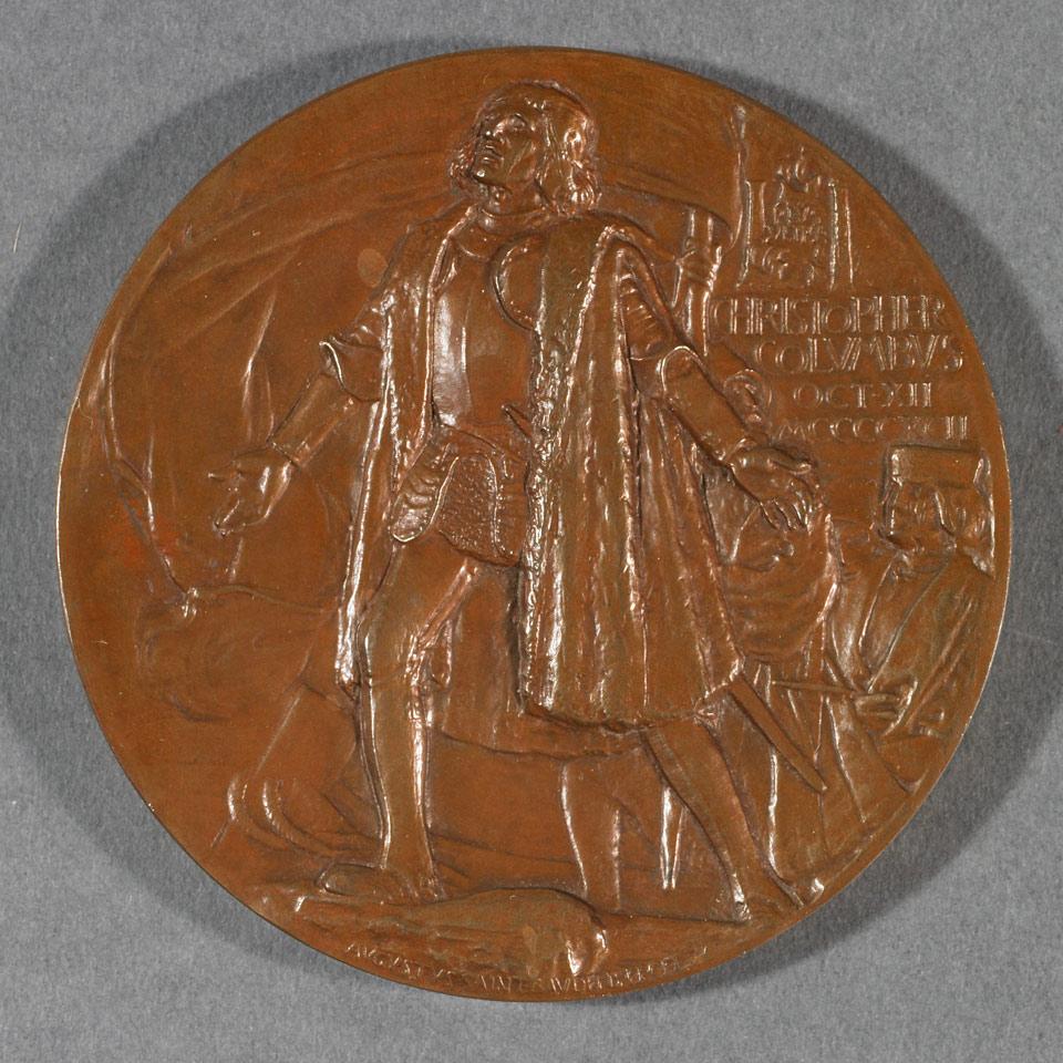 World’s Columbian Exposition, Chicago Worlds Fair, 400th Anniversary of the Landing of Columbus Bronze Medal, 1892-3