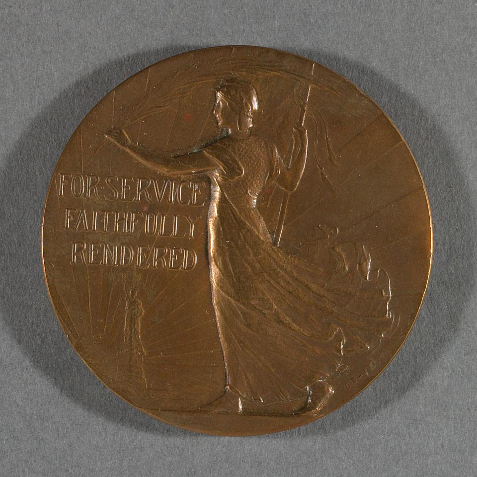 American Car and Foundry World War I Bronze Service Medal, CB-JK, 1918