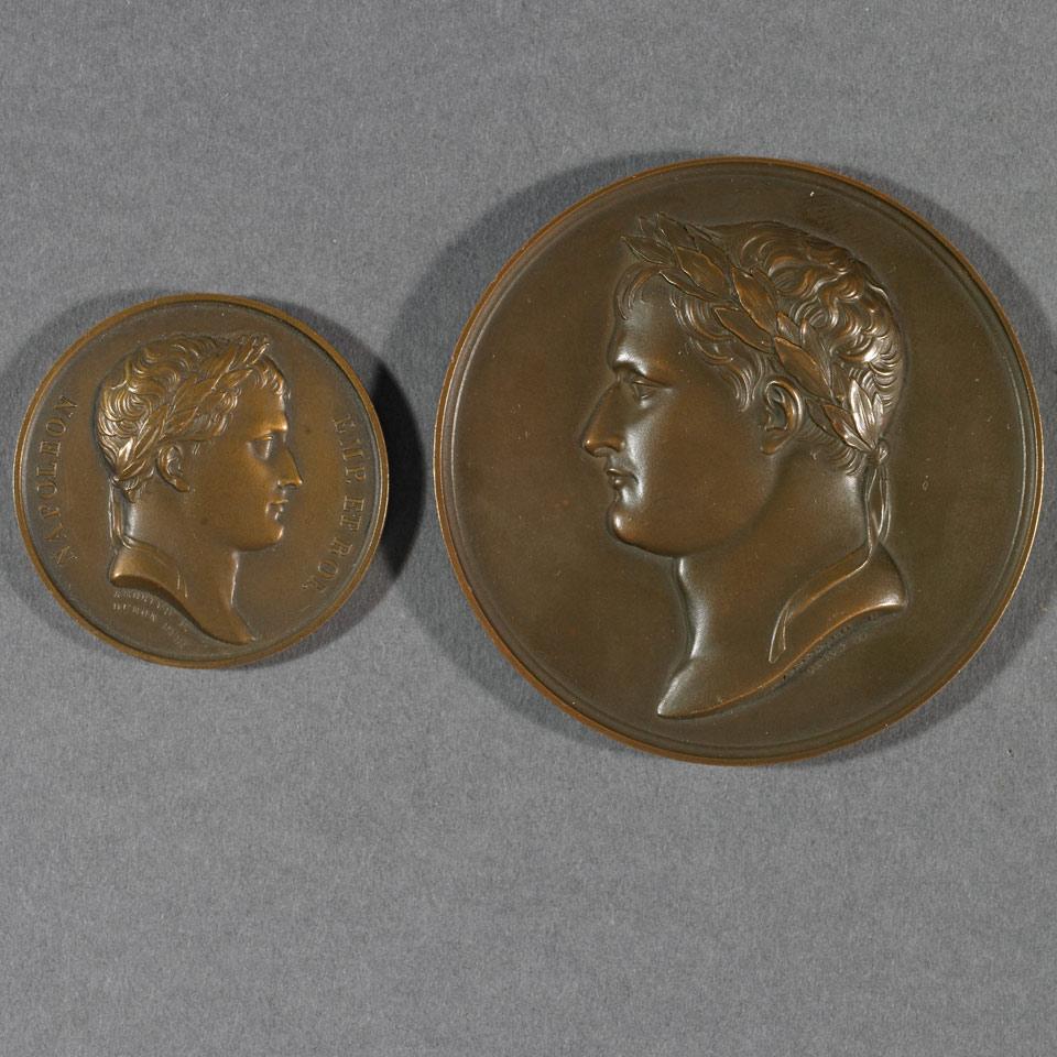 Napoleonic Wars, Two Commemorative Bronze Medals, late restrikes