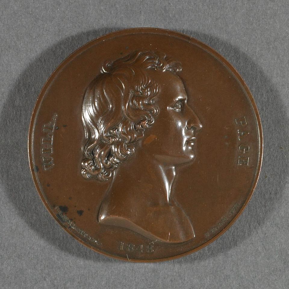 American Artists: William (Will) Page, (1811-1885), Copper Medal, 1848