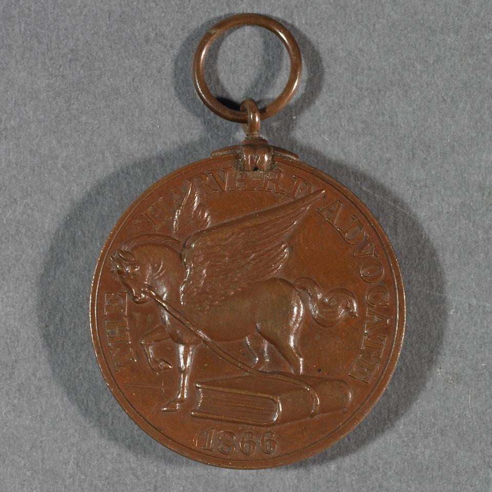 Harvard University, Foundation of The Harvard Advocate, Bronze Medal, 1866