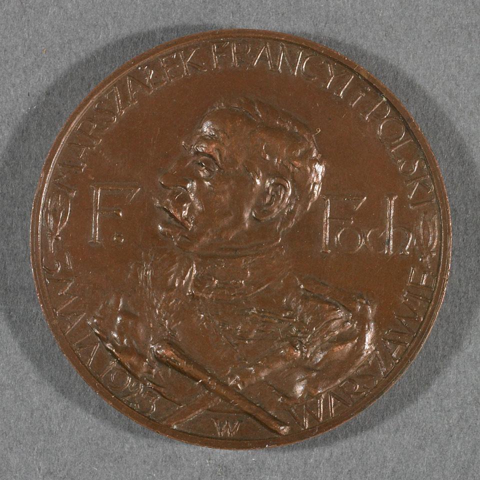 Ferdiand Foch, Marshal of Poland, Commemorative Bronze Medal, 1923
