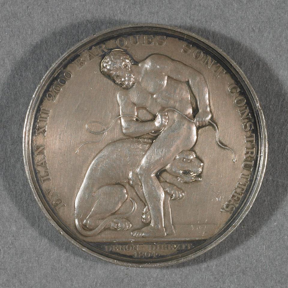 Napoleonic Wars, Silver Medal, Romaine Jeuffroy, 1804