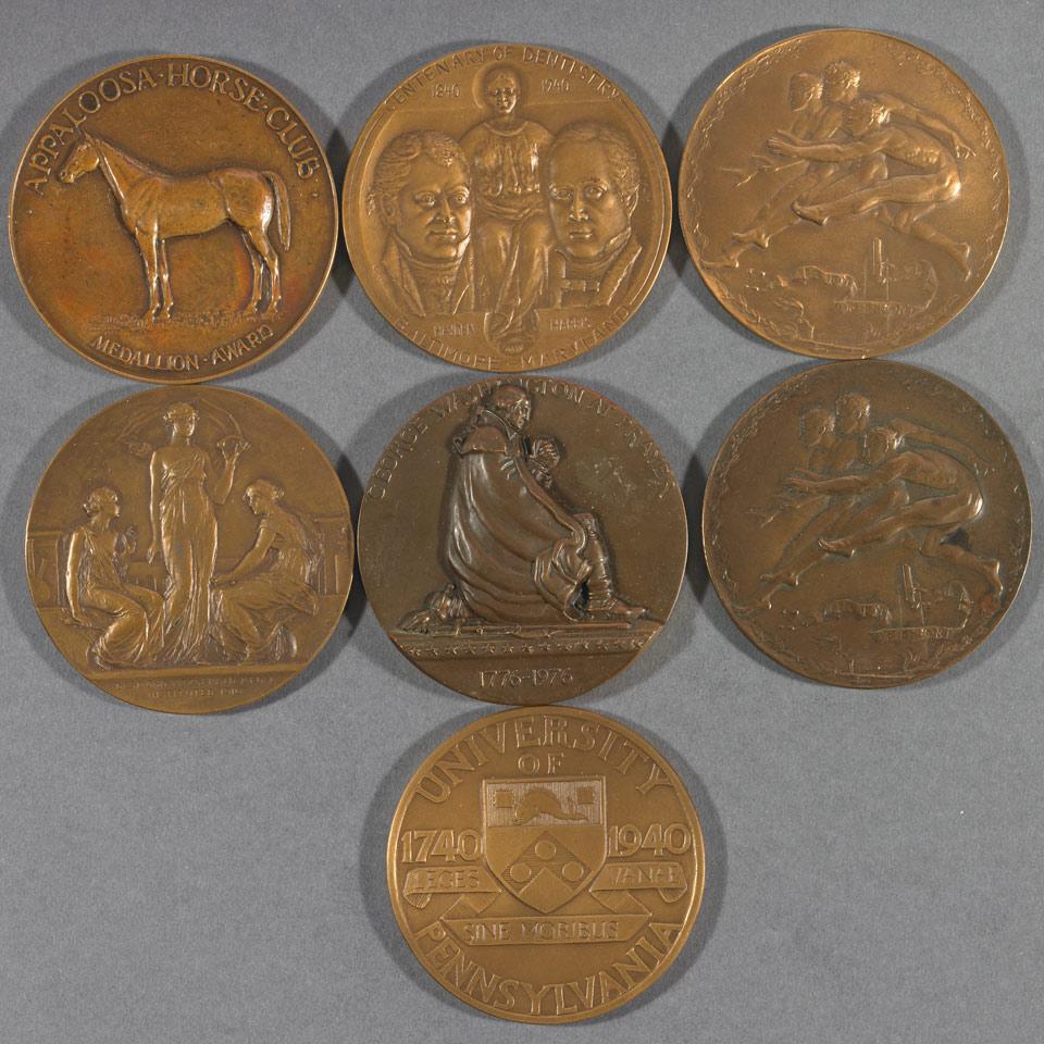 Medallic Art Co., Seven American Commemorative Bronze Medals