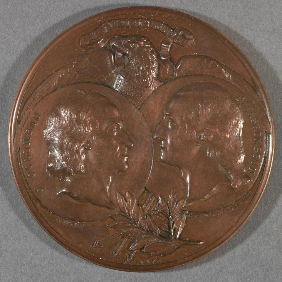 World’s Columbian Exposition, Chicago Worlds Fair, Large Commemorative Copper Medal, 1892