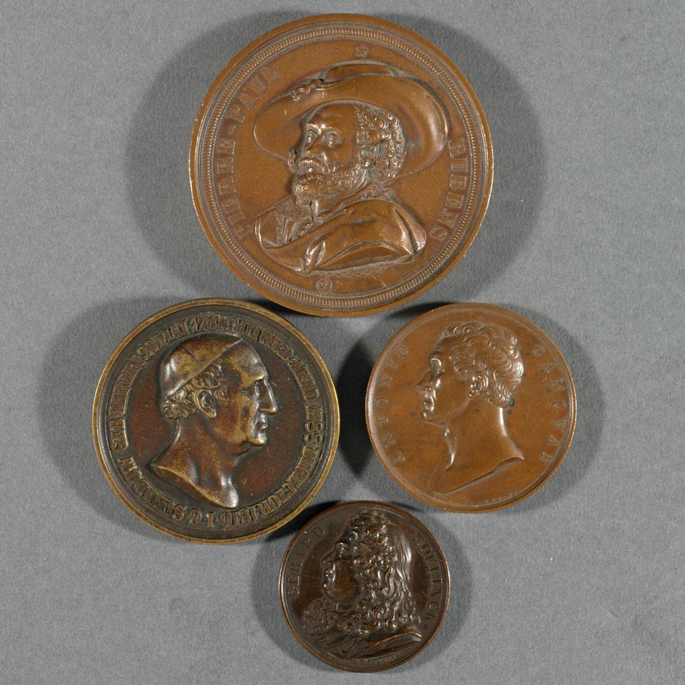 Arts and Literature, Four Bronze Medals, 19th century