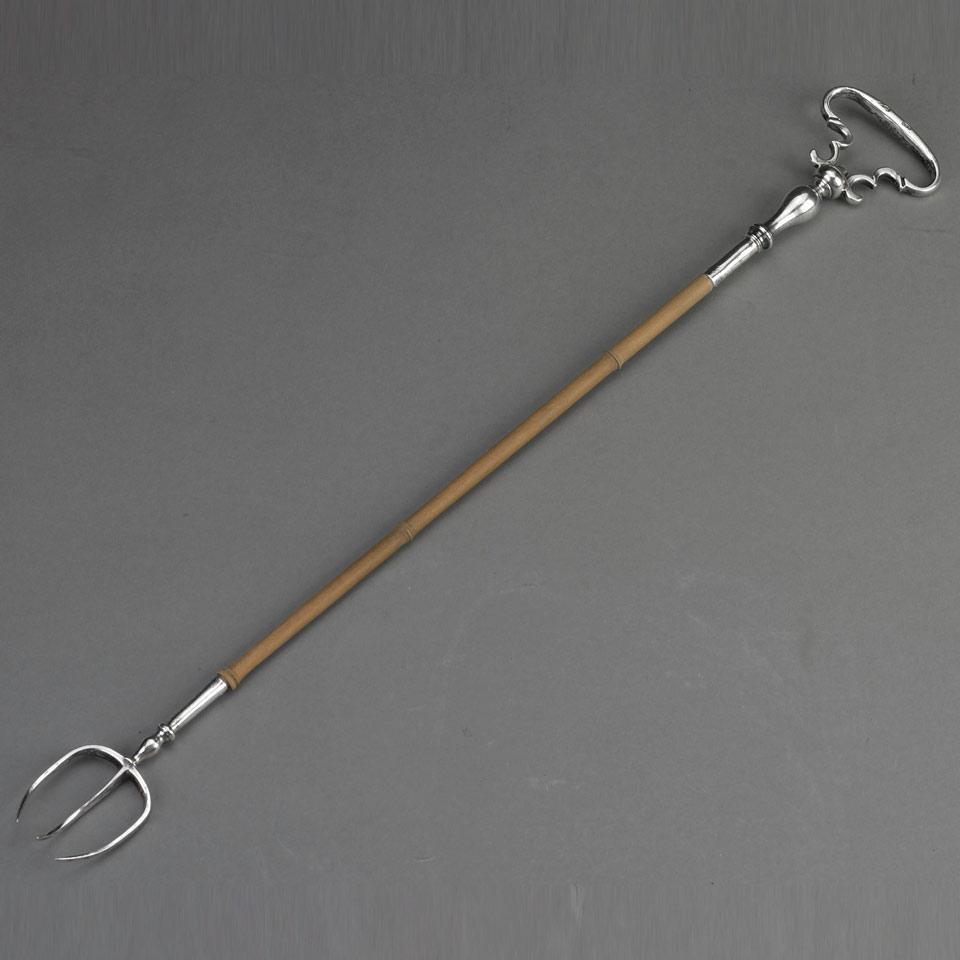 George II Silver Mounted Toasting Fork, Samuel Wood, London, c.1750 and later
