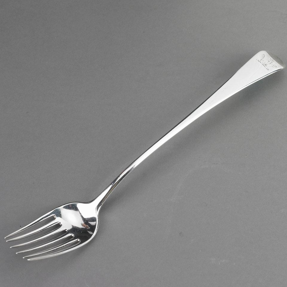 George III Silver Old English Pattern Serving Fork, George Smith & William Fearn, London, 1786