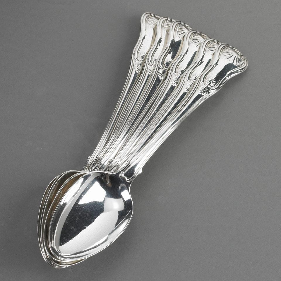 Six George III Silver Kings Pattern Table Spoons, William Eley & William Fearn, London, 1814