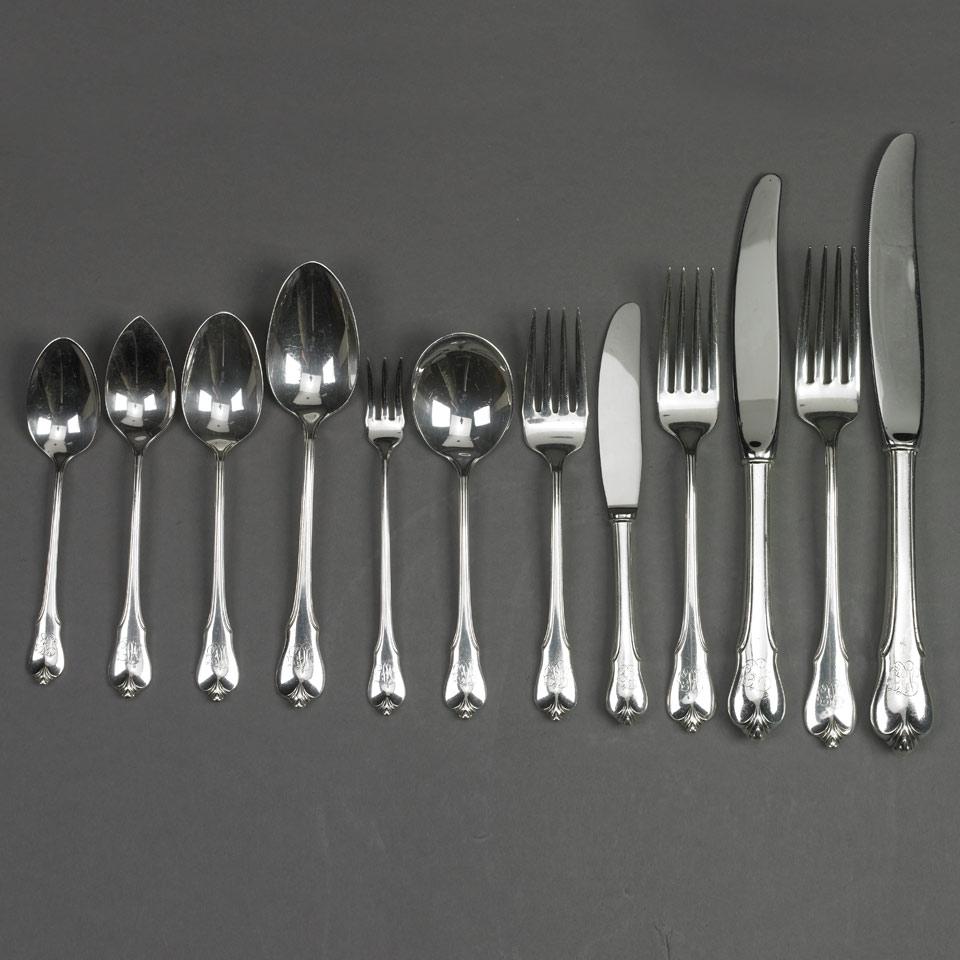 American Silver ‘Grand Colonial’ Pattern Flatware Service, Wallace Silversmiths, Wallingford, Ct., 20th century