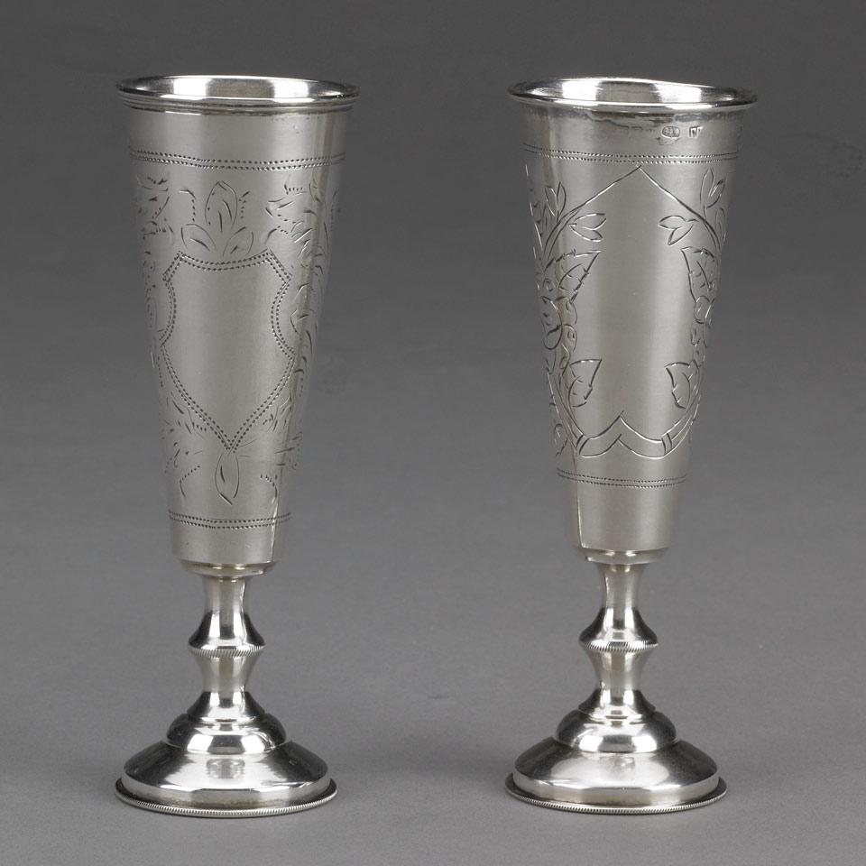 Two Russian Silver Cups, Kiev, c.1900
